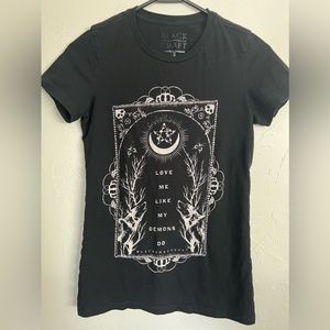 Black Craft Cult Love Me Like My Demons Do Fitted Women’s TShirt Small